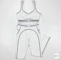 white heart throb full yoga set