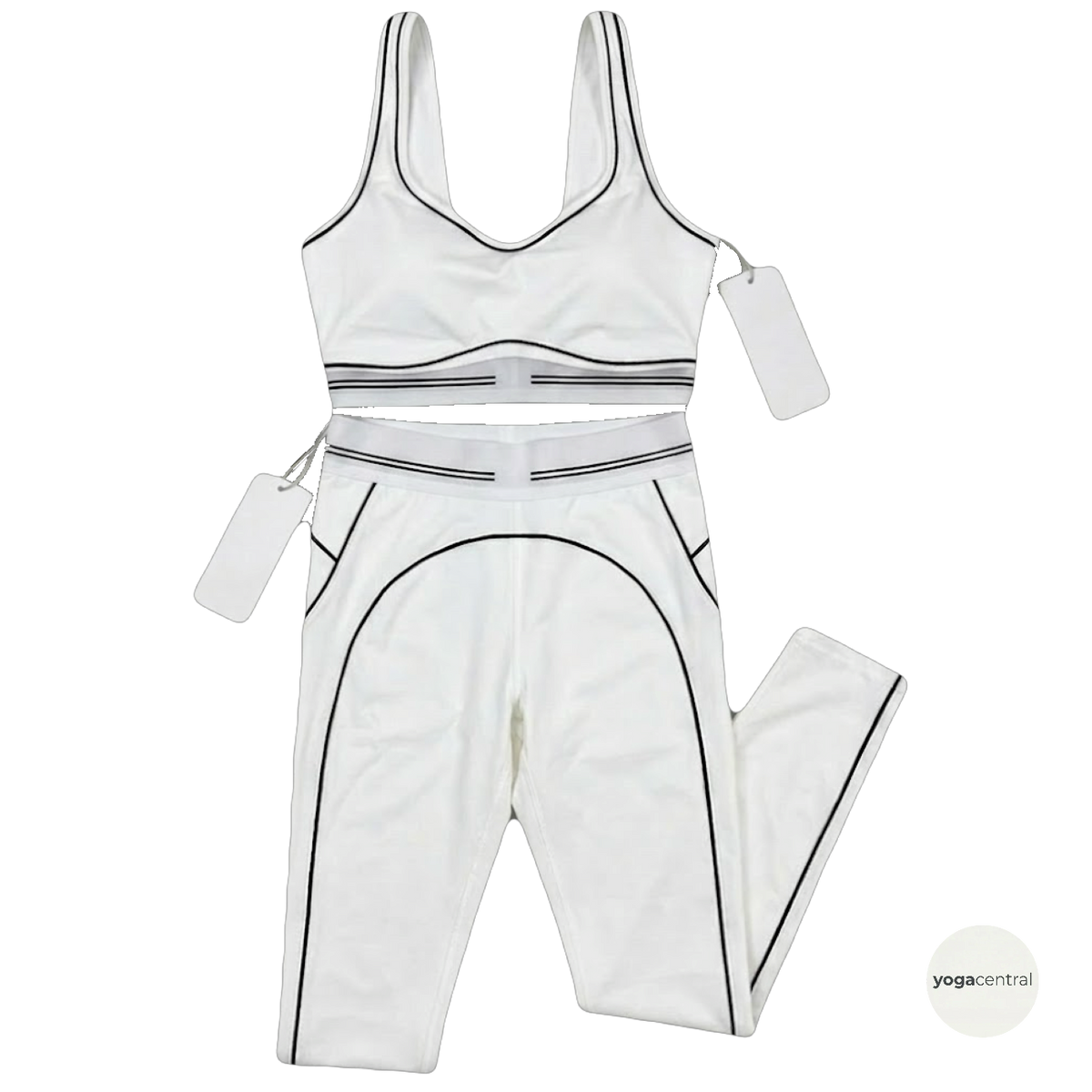 white heart throb full yoga set